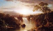 Frederic Edwin Church Landscape with Waterfall oil on canvas